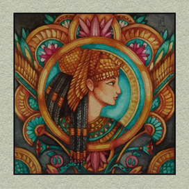 Диптих:"Царицы Египта"_"Клеопатра"_"Нефертити"