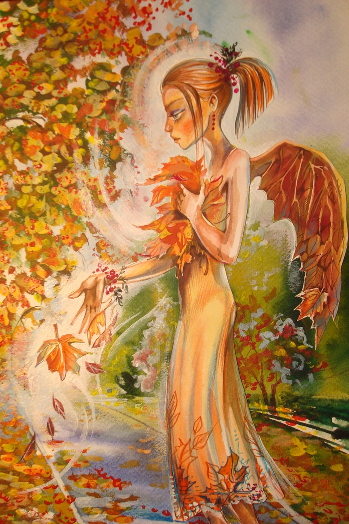 просто осень,просто листья,просто фея