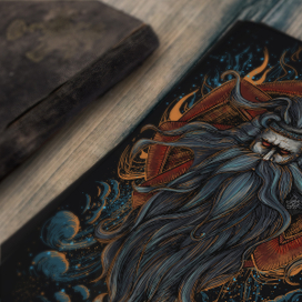 Принт для футболки. Иллюстрация "Сварог".