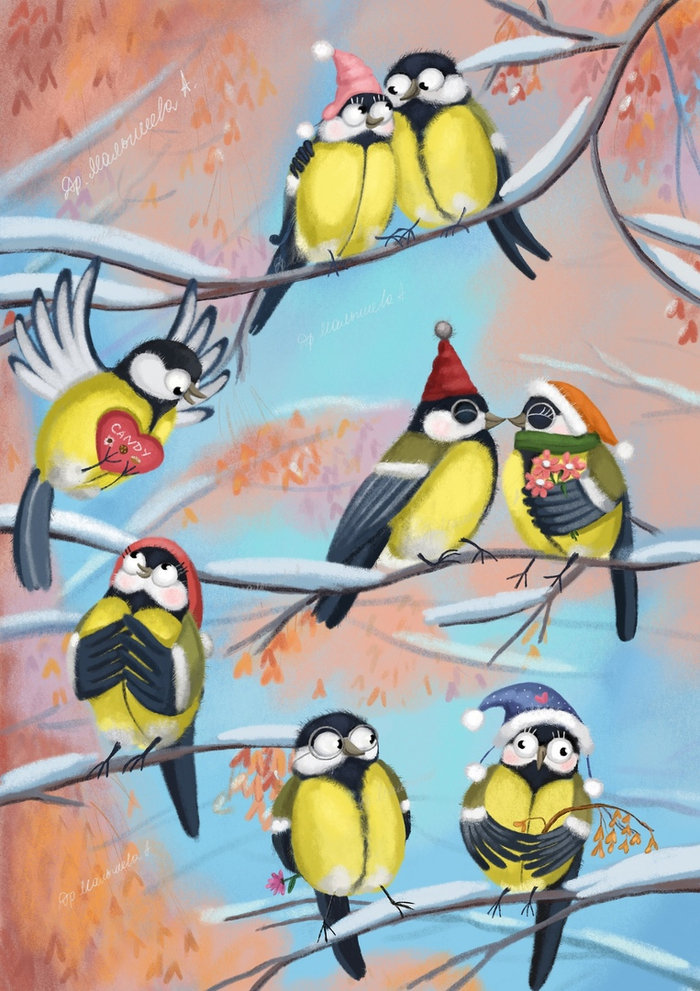 Влюбленные синички