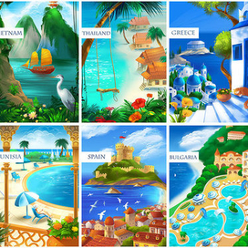 Иллюстрации для турагентства