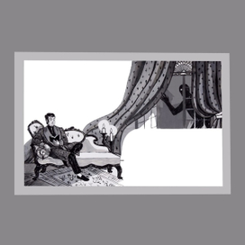 Иллюстрация к сказке Х.К. Андерсена "Тень"