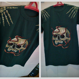 Роспись футболки 