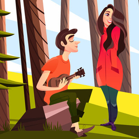 Couple in the forest