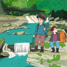 Река в лесу