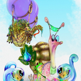 Иллюстрация к сказочная быль "ЗЕМНОВОДНЫЕ ПРОТИВ ЛЮДОЗЕМНЫХ" Валерий Герланец