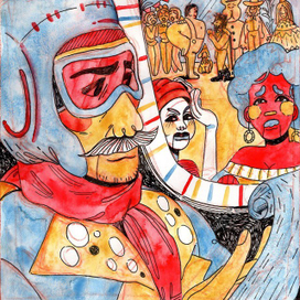 Иллюстрация к сказке "Путешествие Голубой стрелы"