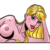 Лежит и рука на бедре