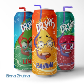 Этикетка для алюминиевой банки. 