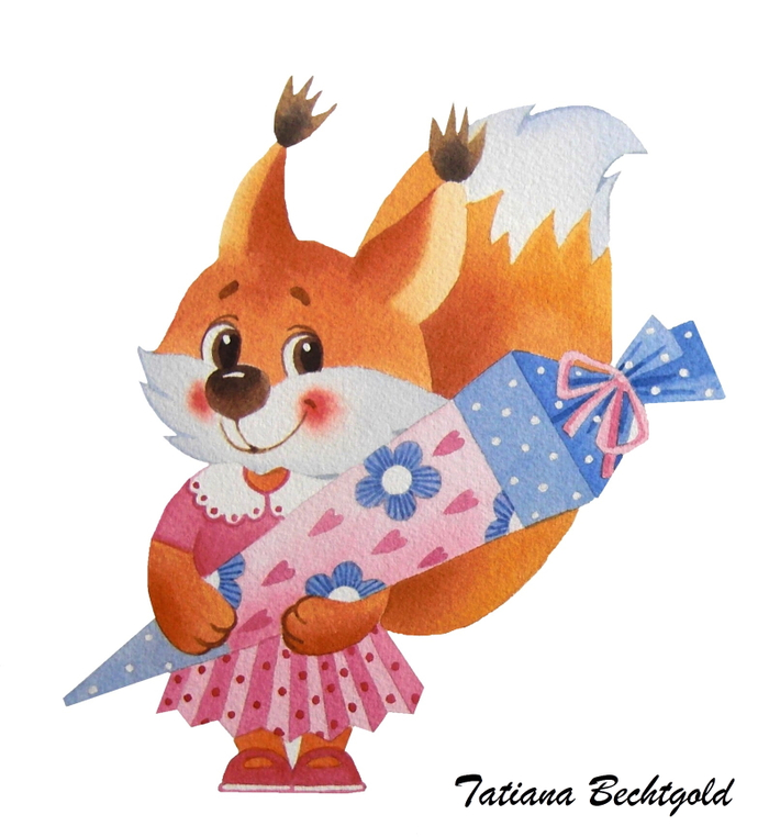 Белка. В школу.