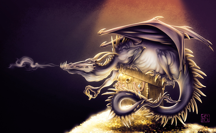 Дракон с денежкой.