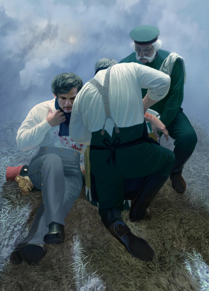 Полосная иллюстрация к рассказу "Последнее сражение"