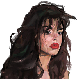  portrait girl red lips 