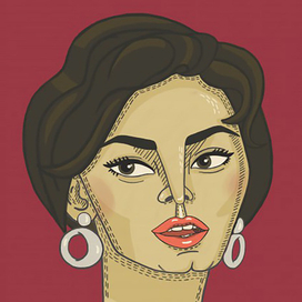 Иллюстрация к серии "Знаменитые женщины 20 века"Софи Лорен