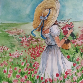 Девушка в соломенной шляпке