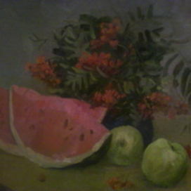 натюрморт с рябиной