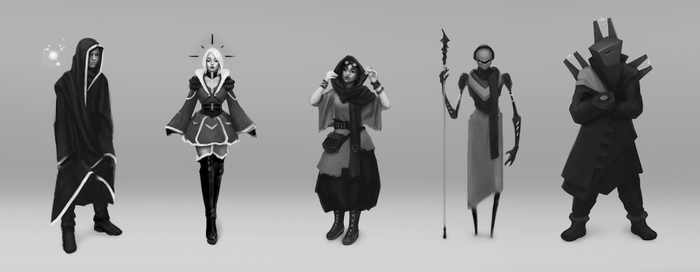 Эскизы персонажей