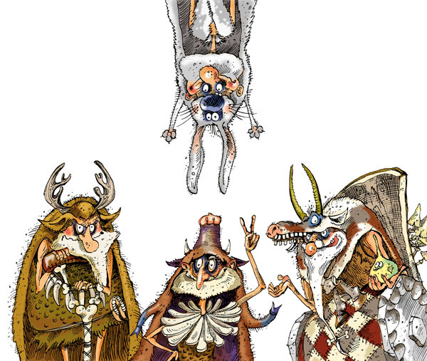 Иллюстрация к книге А. Усачёва «Первобытная история», издательство «Азбука», 2015 г.