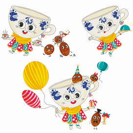 Бренд персонаж для кофейни