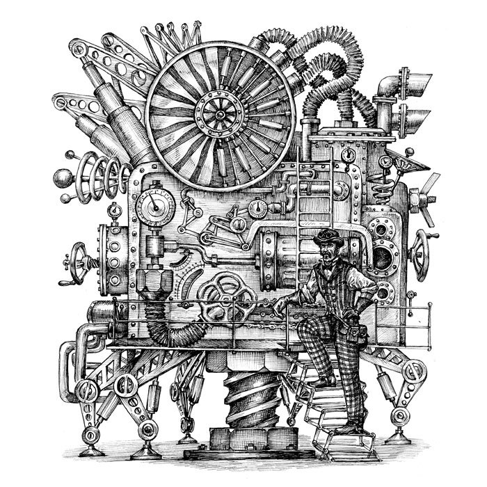 стимпанк первая модель блендера