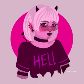 девушка черт