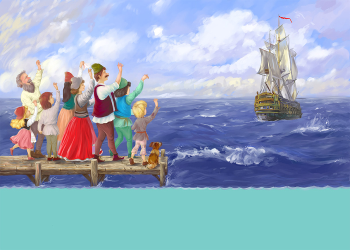 Иллюстрация к сказке “Волшебная кисточка”