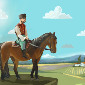 Джигит на коне