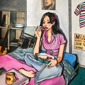 вечер за пиццей 