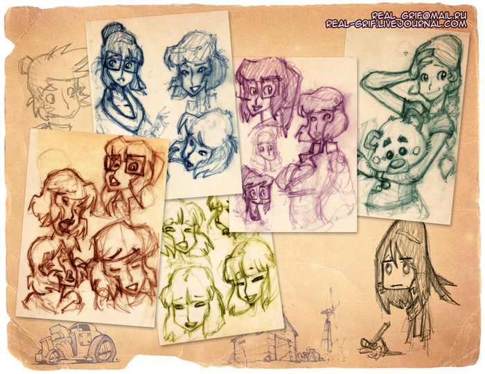 Наброски в дороге.