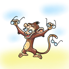 Monkey with glasses
