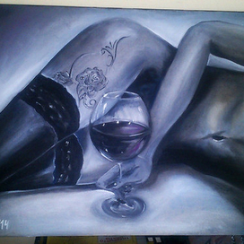 Женщина с бокалом.