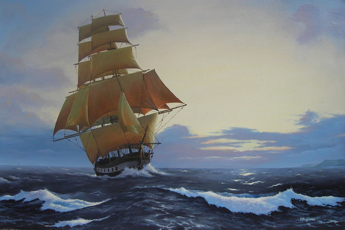  Утро в океане 