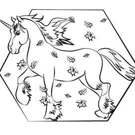 конь першерон осень ветер