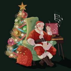 Новогодний стикер