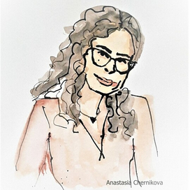 Портрет. Девушка. Скетч. Фэшн.