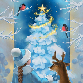 Снегурочка и олень