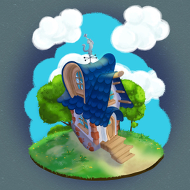 Домик с флюгером