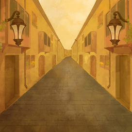 Серия иллюстраций - пейзажи и фоны