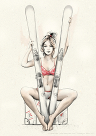 ЛЫЖИ. Портрет в стиле pin-up.