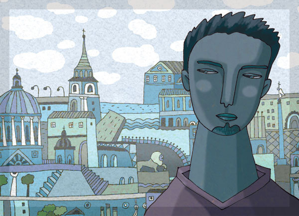 Открытка из серии "Люди большого города"