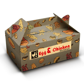 Egg & Chicken restaurant corporate illustration