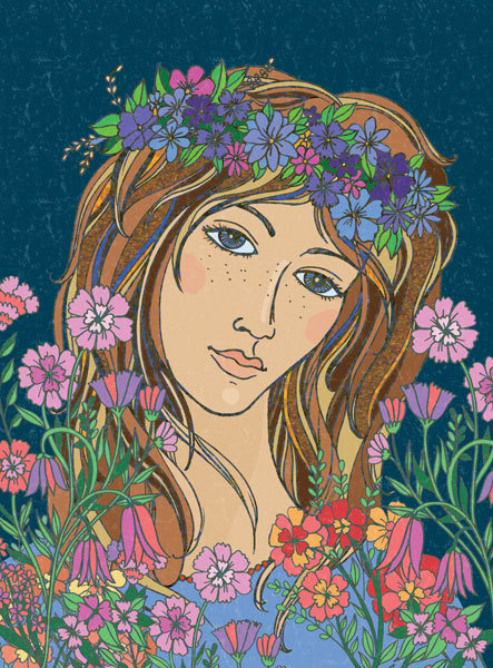 Илл. для обложки женского журнала. Лето.