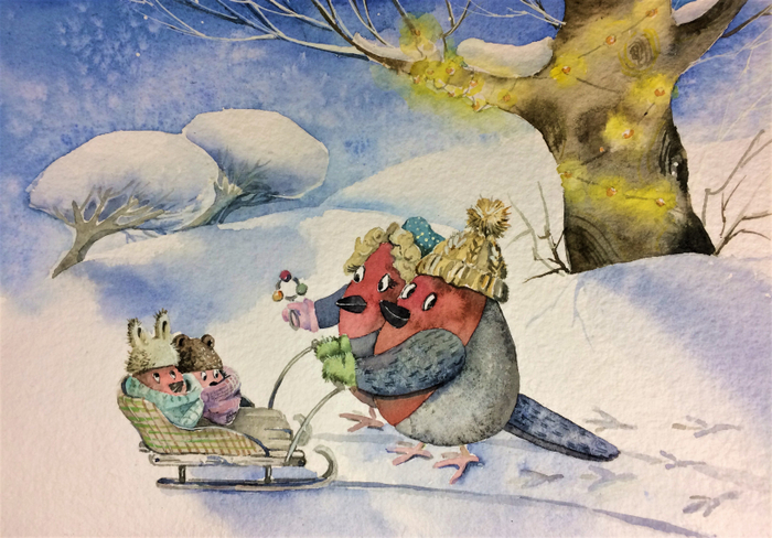 Пополнение в семье снегириков