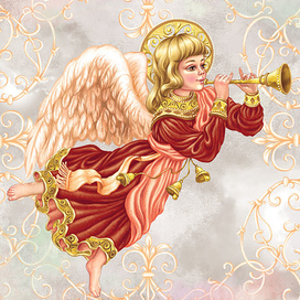 Ангелочек с дудочкой