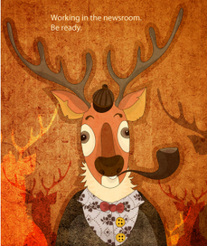 working in the newsroom