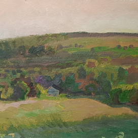 в деревне предзакатное