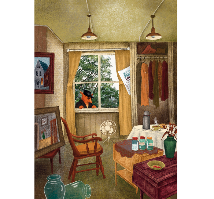 Иллюстрация для книги "Приключения сыщика Рыжего Фокса", издательство «Абраказябра»