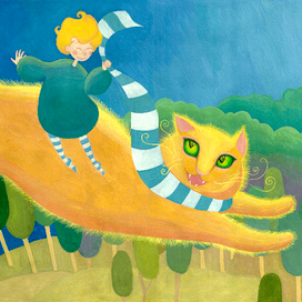 Разворот авторской книги *Что делают кошки, пока мы спим*