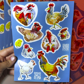 Стикер-пак "Куры"