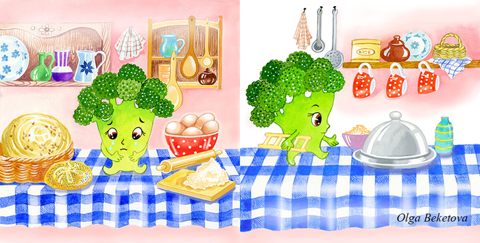 Разворот 3 к книге Greeny, the baby broccoli